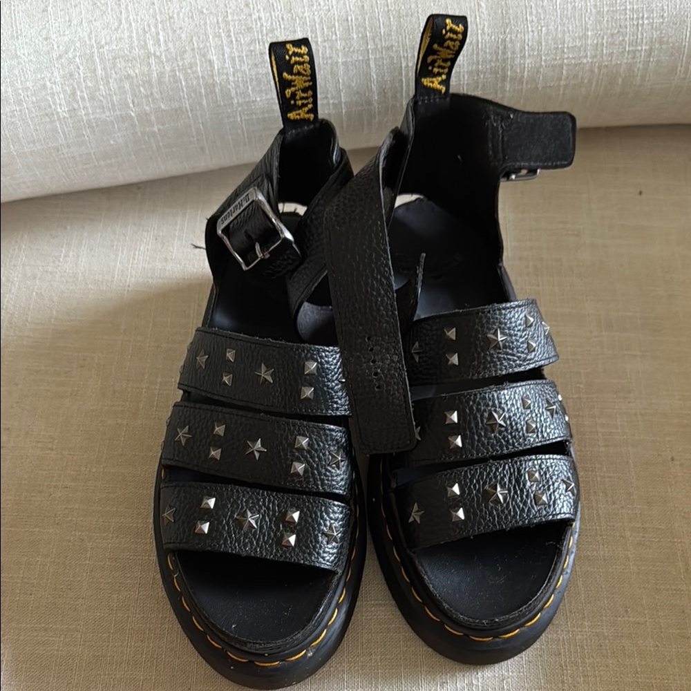 Dr. Martens Air Wair  Black Studded Sandals